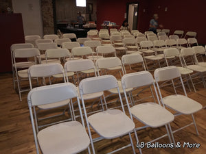 White Folding Plastic Chairs *RENTALS*