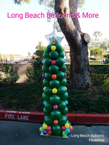 Holiday Theme Balloon Columns